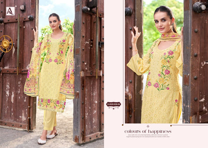 Begum Sahiba Alok Cambric Lawn Karachi Salwar Suits Wholesale Rate