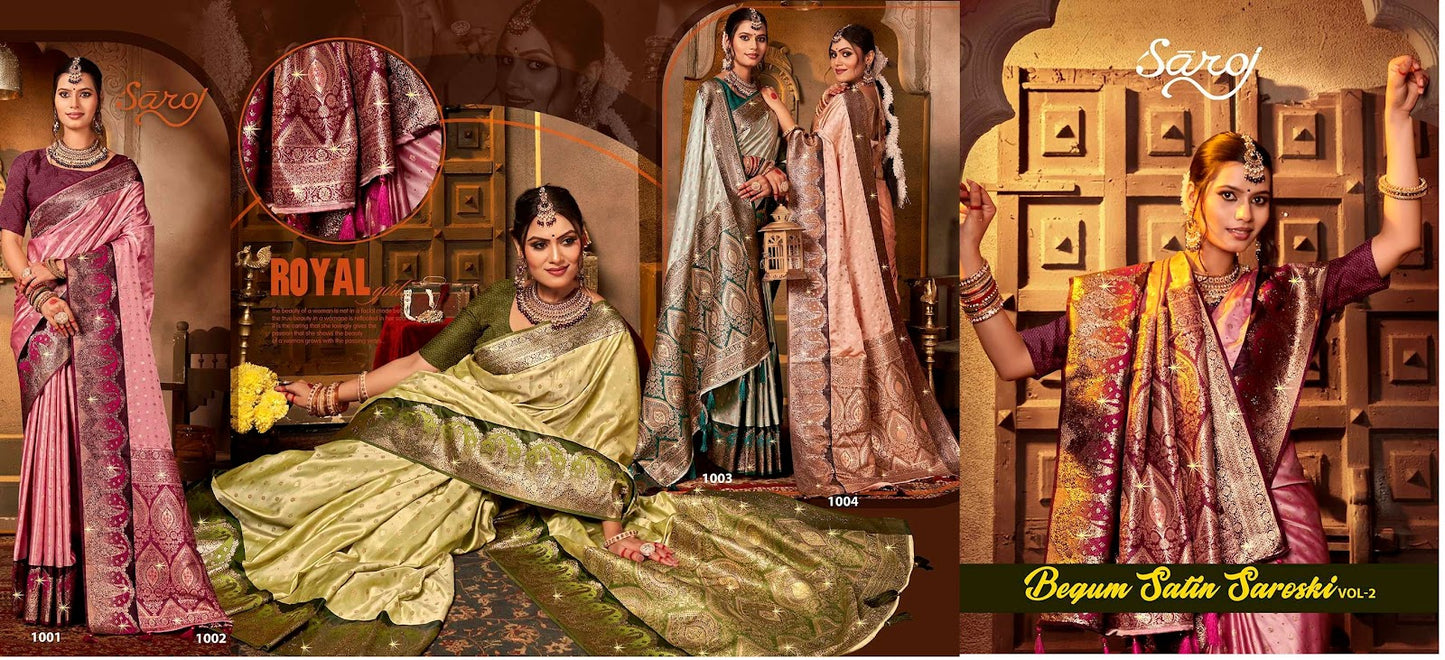 Begum Satin Saroski Saroj Sarees Wholesaler Gujarat