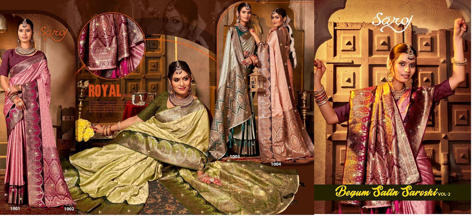 Begum Satin Saroski Saroj Sarees Wholesaler Gujarat