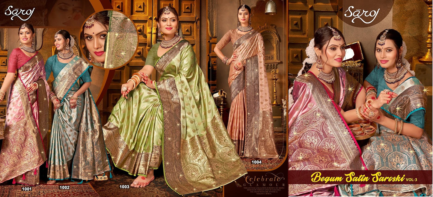Begum Satin Saroski Saroj Sarees Wholesaler Gujarat