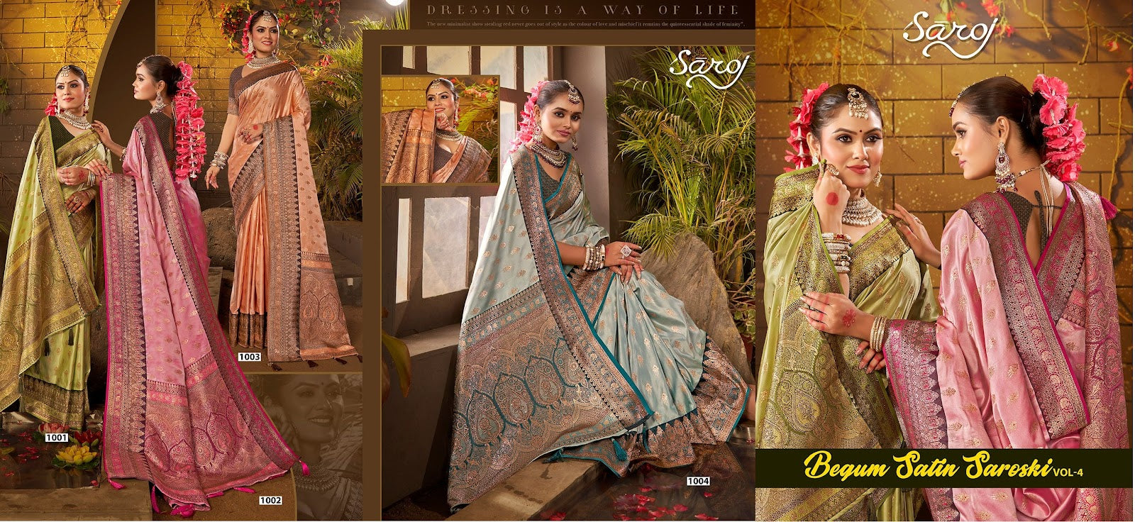 Begum Satin Saroski Saroj Sarees Wholesaler Gujarat