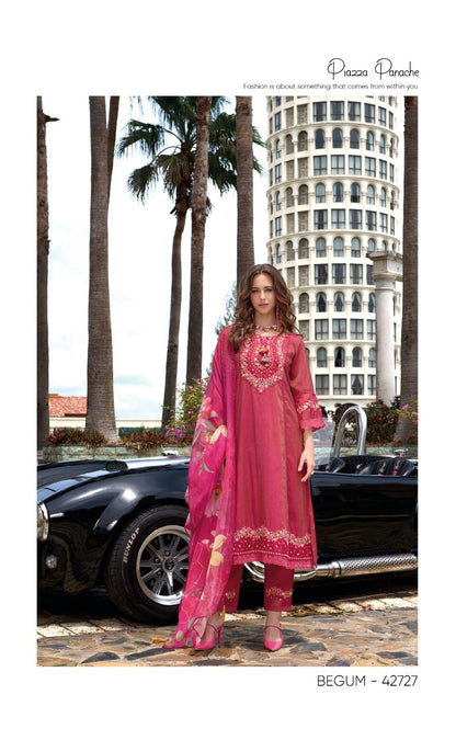 Begum Vol 6 Kailee Fashion Viscose Simmer Readymade Pant Style Suits Exporter