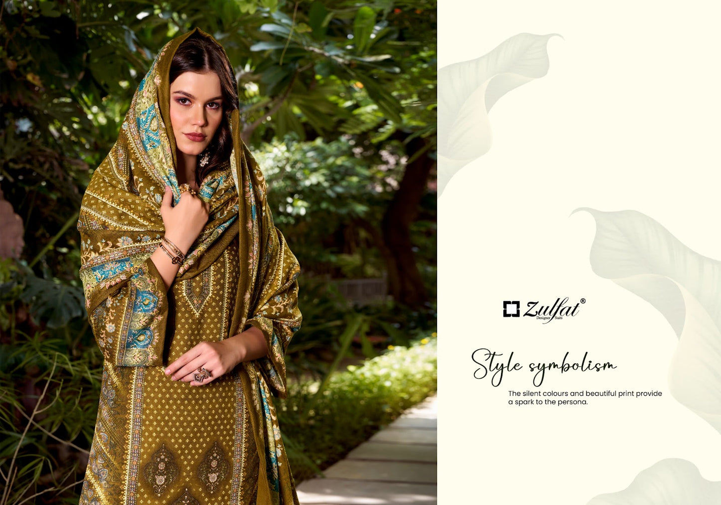 Begum Zulfat Designer Woolen Karachi Pashmina Salwar Suits Supplier India