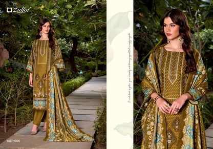 Begum Zulfat Designer Woolen Karachi Pashmina Salwar Suits Supplier India