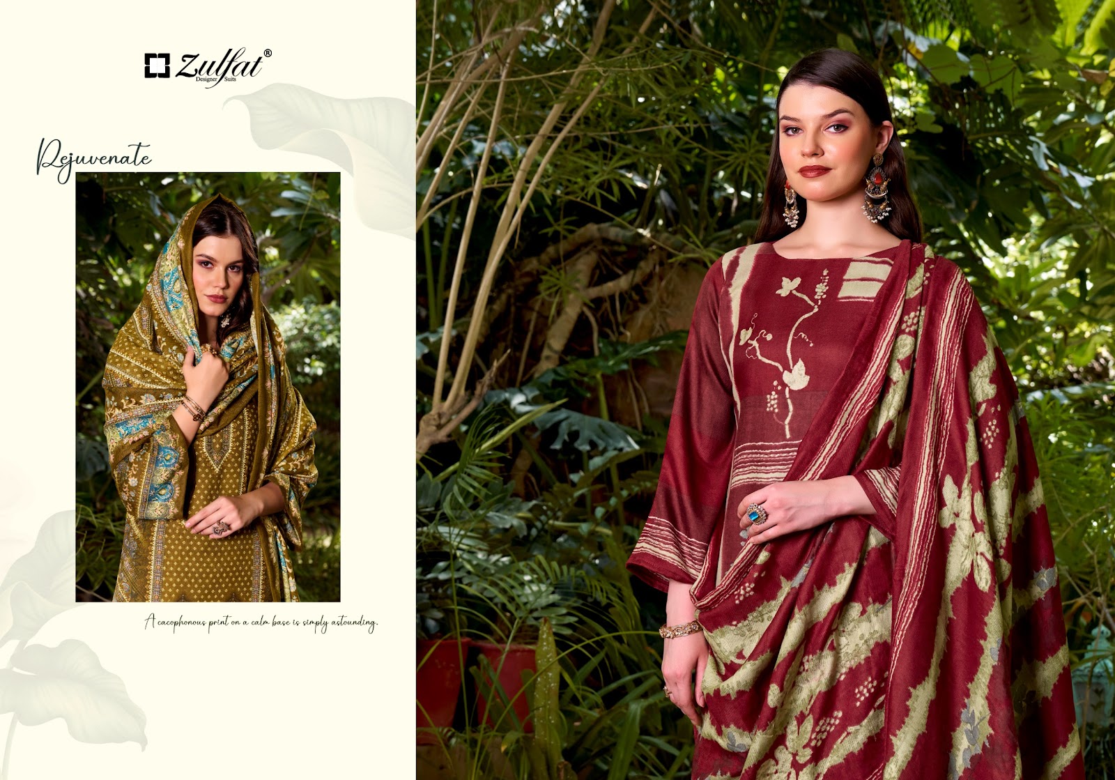 Begum Zulfat Designer Woolen Karachi Pashmina Salwar Suits Supplier India