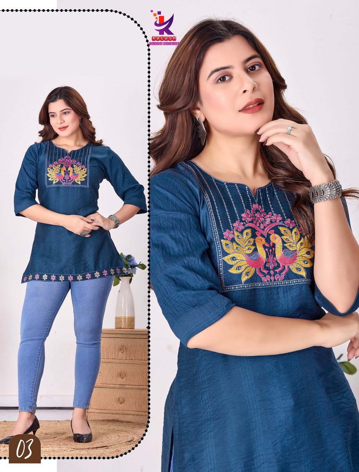 Being Stylish Mlm Kalash Lifestyle Rayon 17Kg Short Kurtis Exporter
