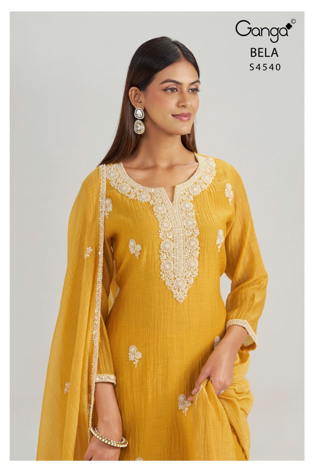 Bela S4540 Ganga Banarasi Plazzo Style Suits Wholesaler