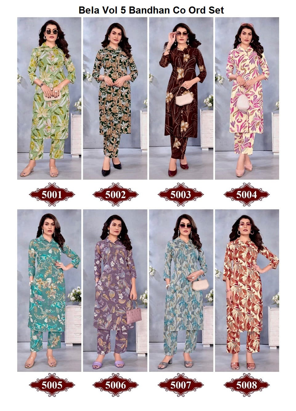 Bela Vol 5 Bandhan Rayon 14Kg Co Ord Set Wholesale Price