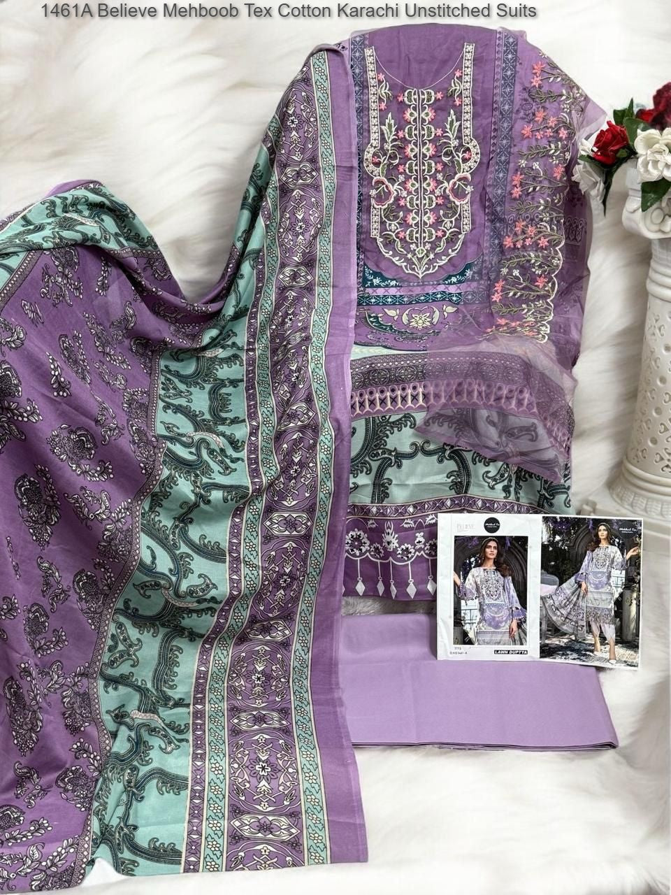 Believe 1461 Abc Mehboob Tex Cotton Karachi Salwar Suits Wholesale Price