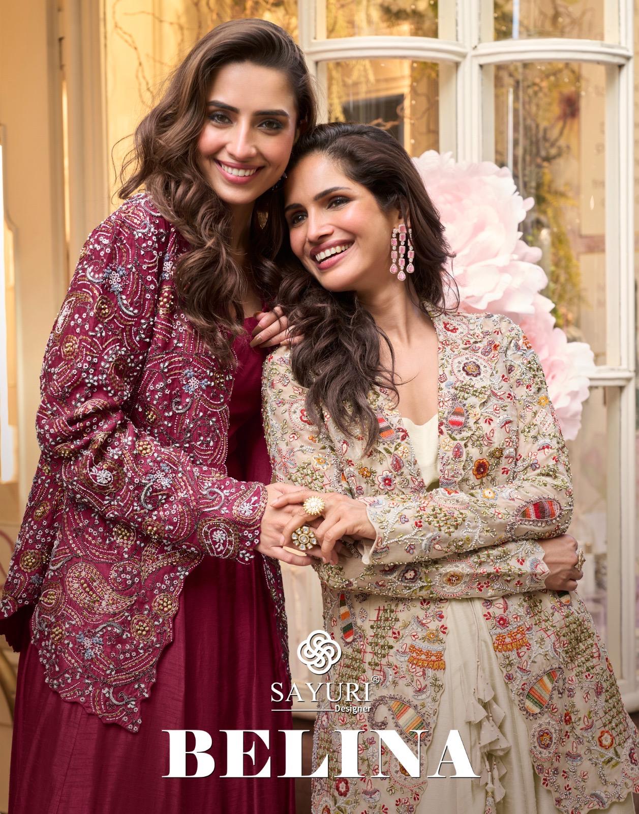 Belina With Jacket Sayuri Silk One Piece Gown Supplier Gujarat