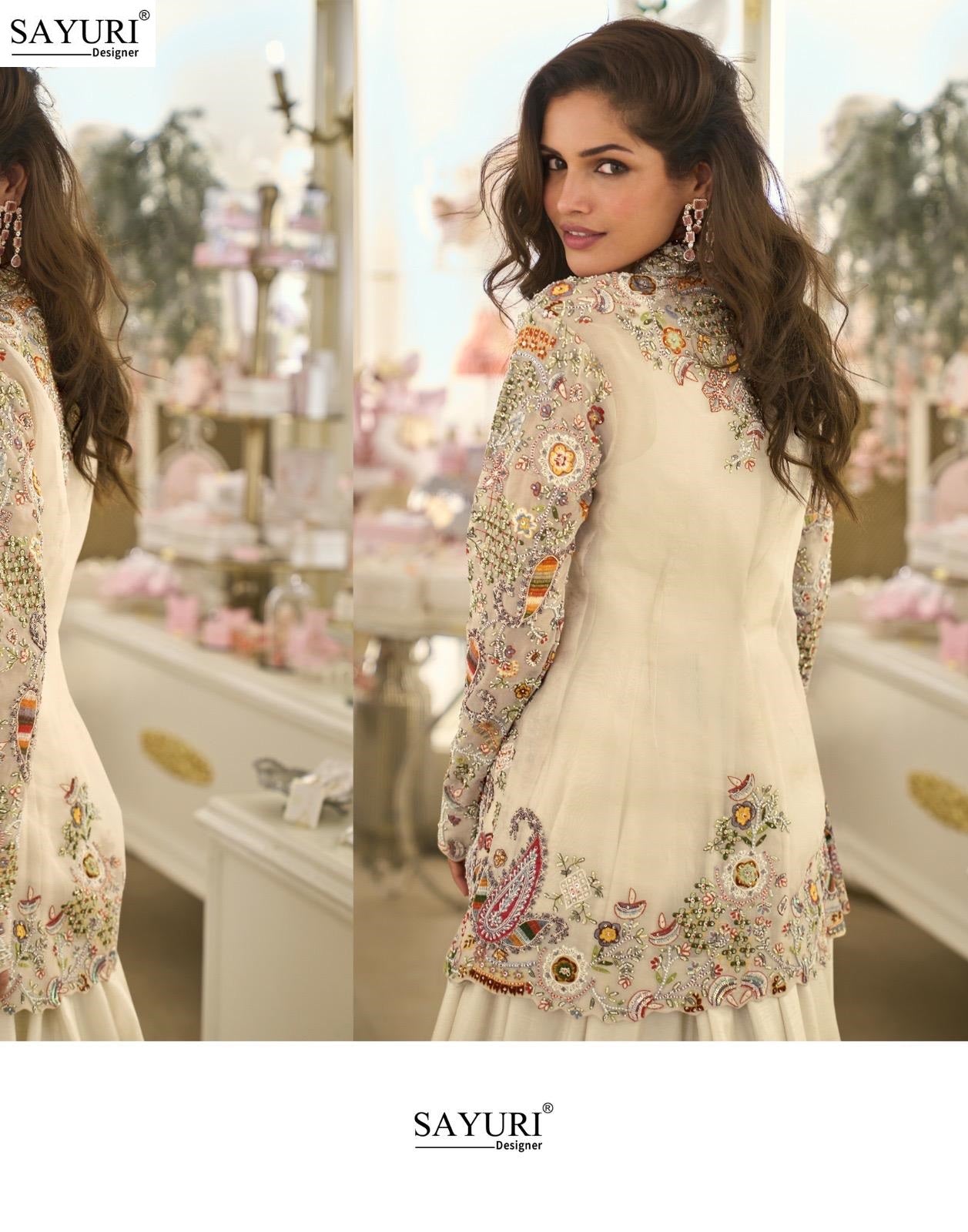 Belina With Jacket Sayuri Silk One Piece Gown Supplier Gujarat