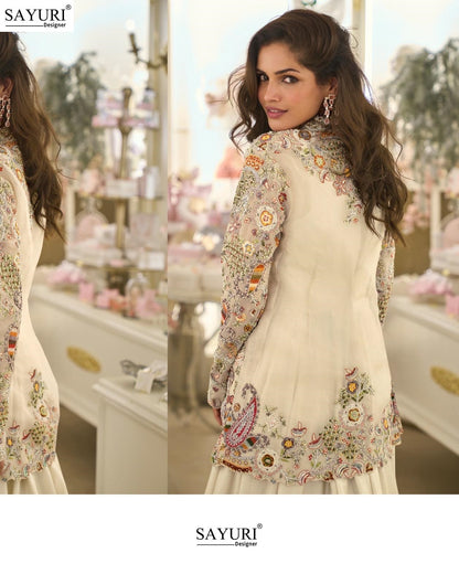 Belina With Jacket Sayuri Silk One Piece Gown Supplier Gujarat