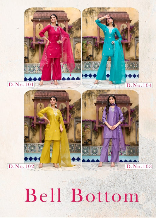 Bell Bottom Vazi Fashion Vertican Co Ord Set Wholesaler India