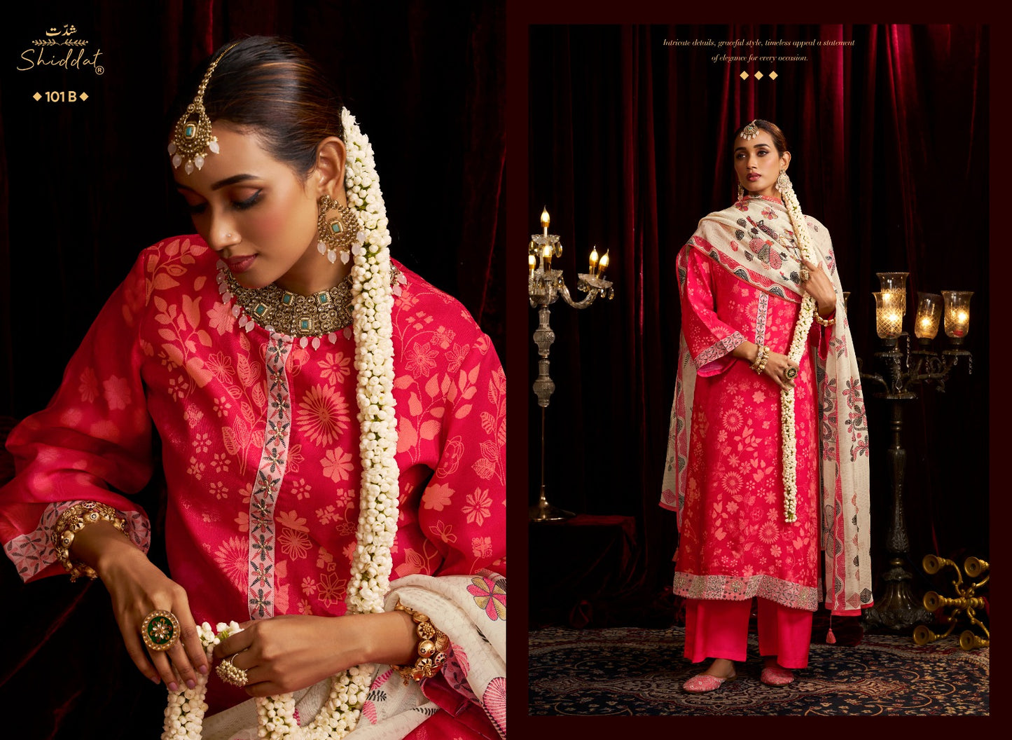Bell Rose 101 Shiddat Viscose Organza Plazzo Style Suits Wholesale Price