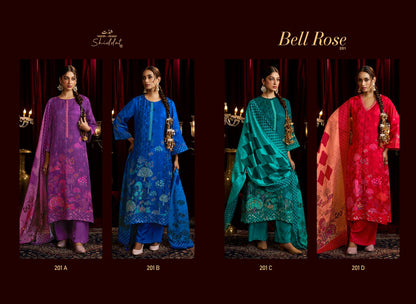 Bell Rose 201 Shiddat Viscose Organza Pant Style Suits Supplier India