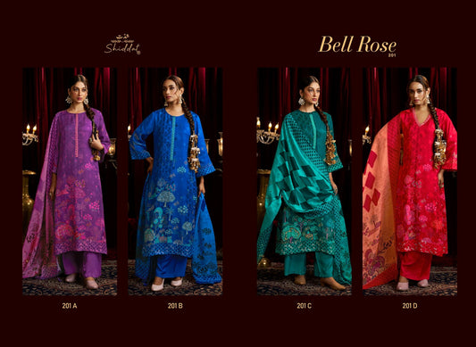 Bell Rose 201 Shiddat Viscose Organza Pant Style Suits Supplier India