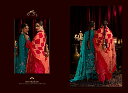 Bell Rose 201 Shiddat Viscose Organza Pant Style Suits Supplier India