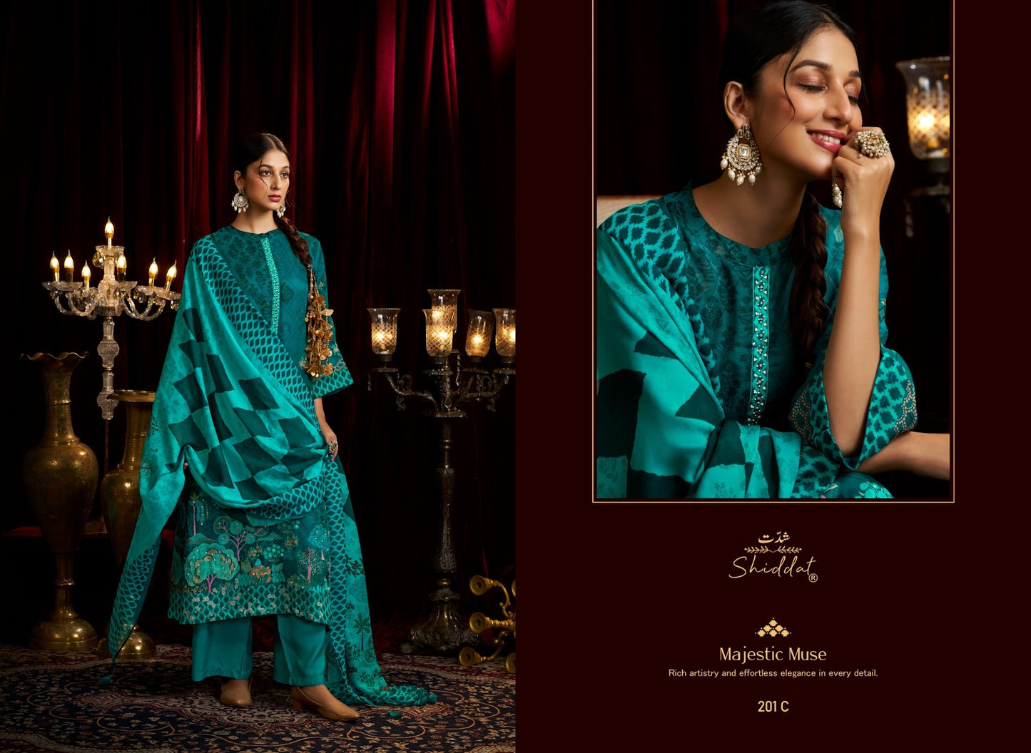 Bell Rose 201 Shiddat Viscose Organza Pant Style Suits Supplier India