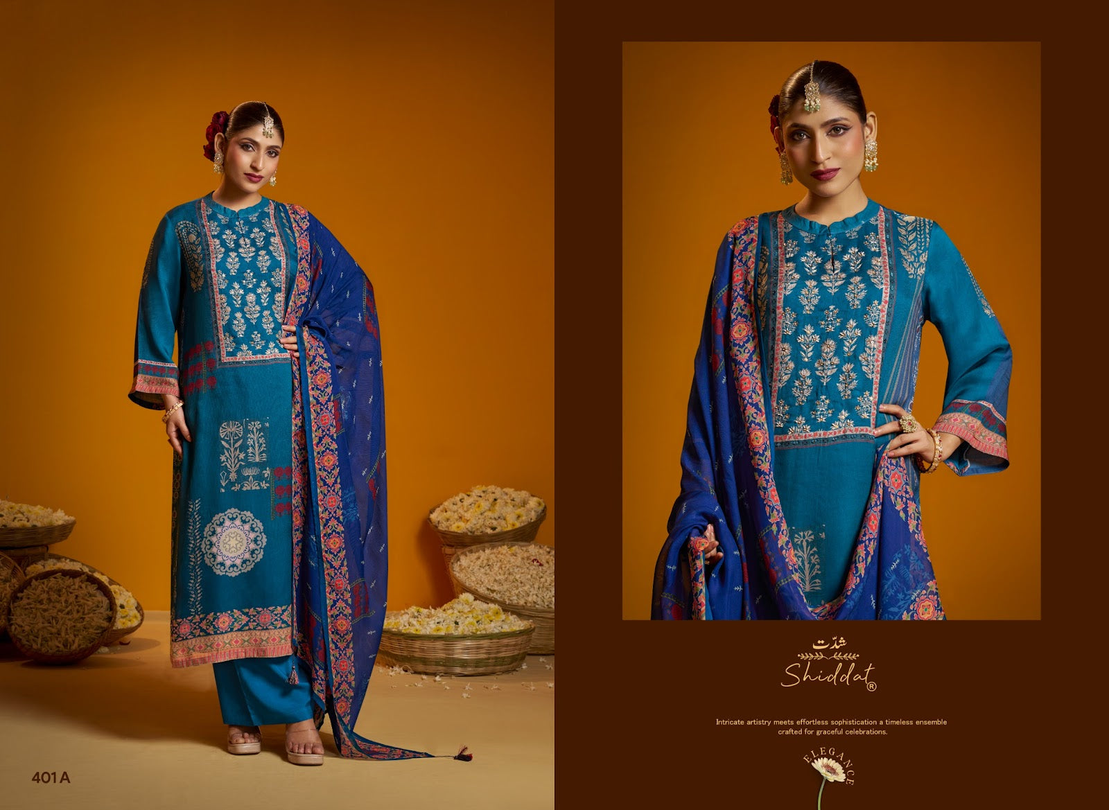 Bell Rose 401 Shiddat Viscose Organza Plazzo Style Suits Supplier Ahmedabad