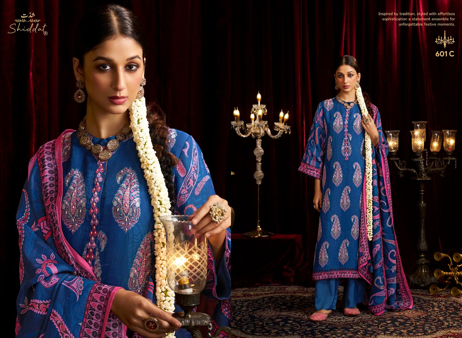 Bell Rose 601 Shiddat Viscose Organza Plazzo Style Suits Wholesale Rate