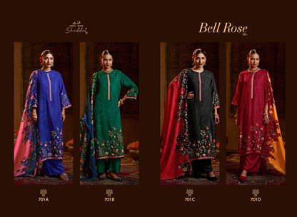Bell Rose 701 Shiddat Viscose Organza Plazzo Style Suits Supplier