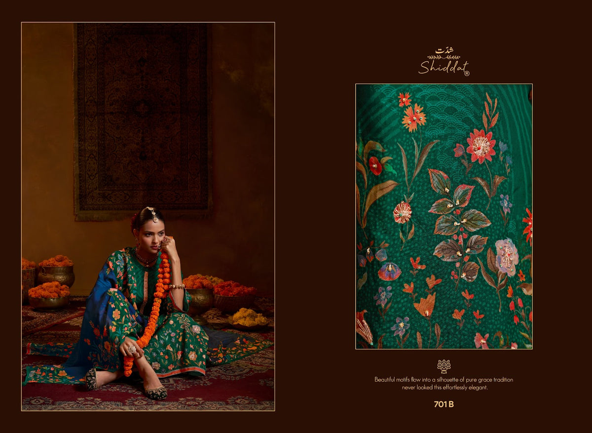 Bell Rose 701 Shiddat Viscose Organza Plazzo Style Suits Supplier
