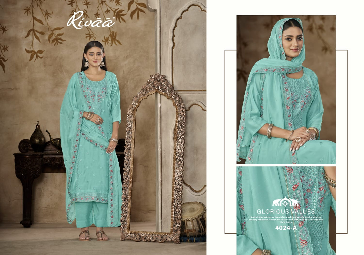 Bella 1 Rivaa Pure Bemberg Pant Style Suits Wholesaler India