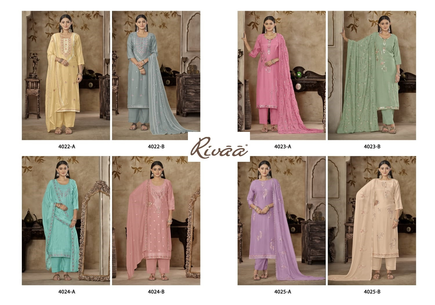 Bella 1 Rivaa Pure Bemberg Pant Style Suits Wholesaler India