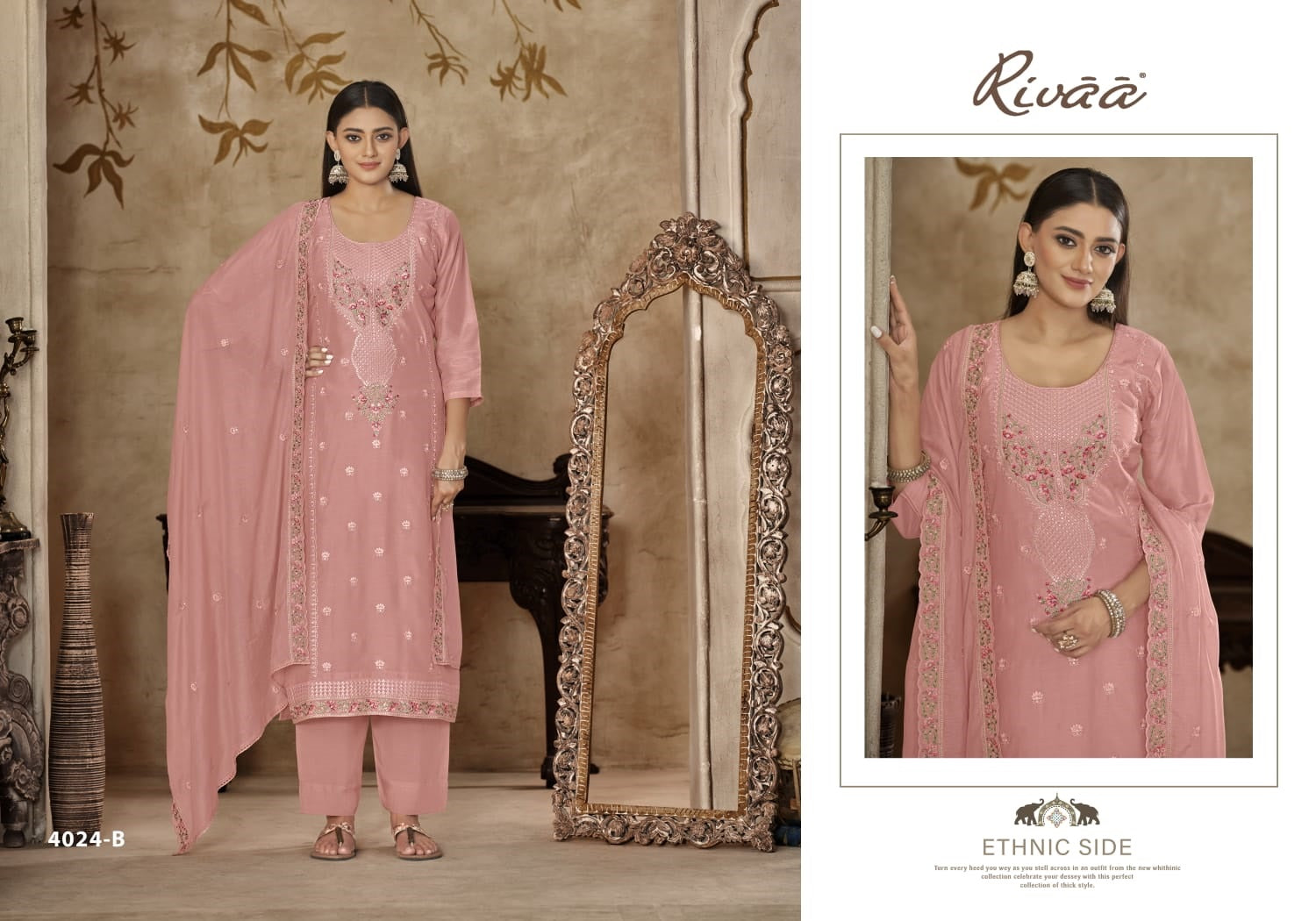 Bella 1 Rivaa Pure Bemberg Pant Style Suits Wholesaler India