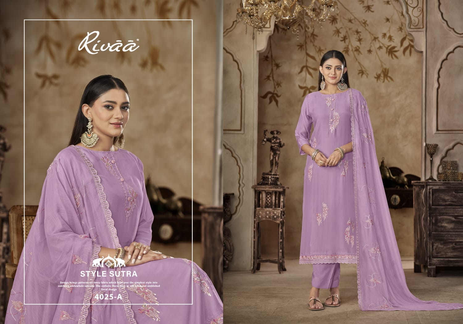 Bella 1 Rivaa Pure Bemberg Pant Style Suits Wholesaler India