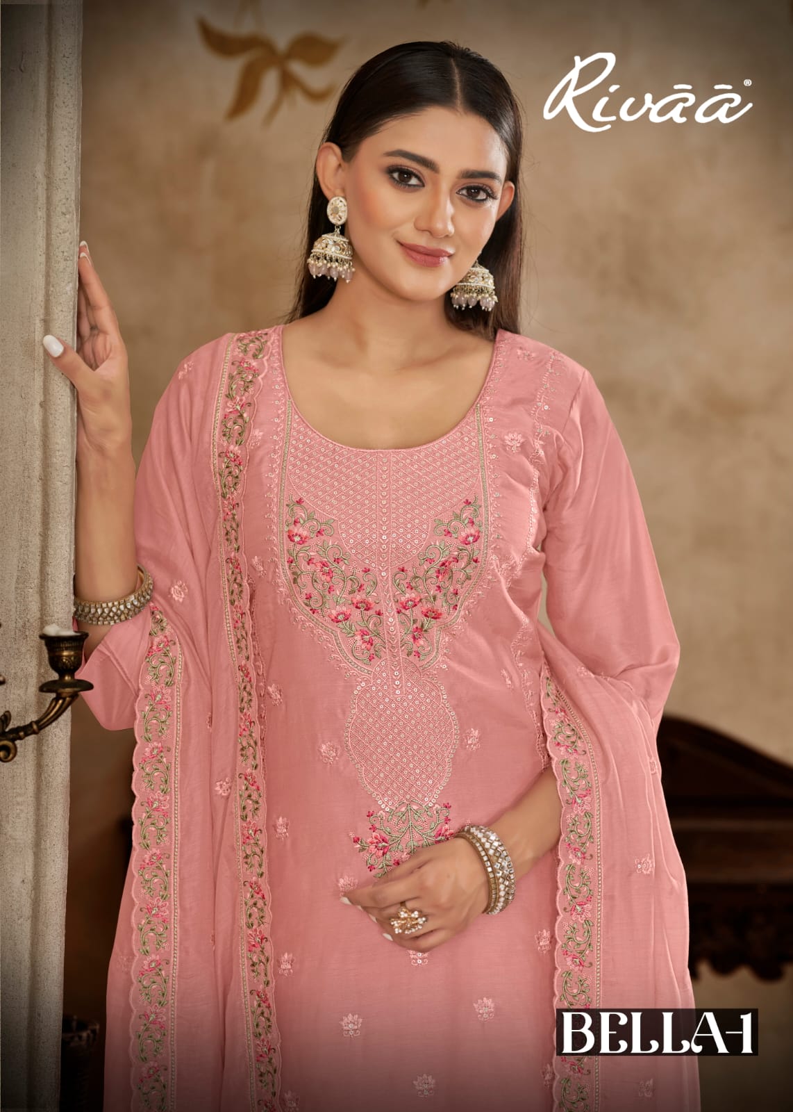 Bella 1 Rivaa Pure Bemberg Pant Style Suits Wholesaler India