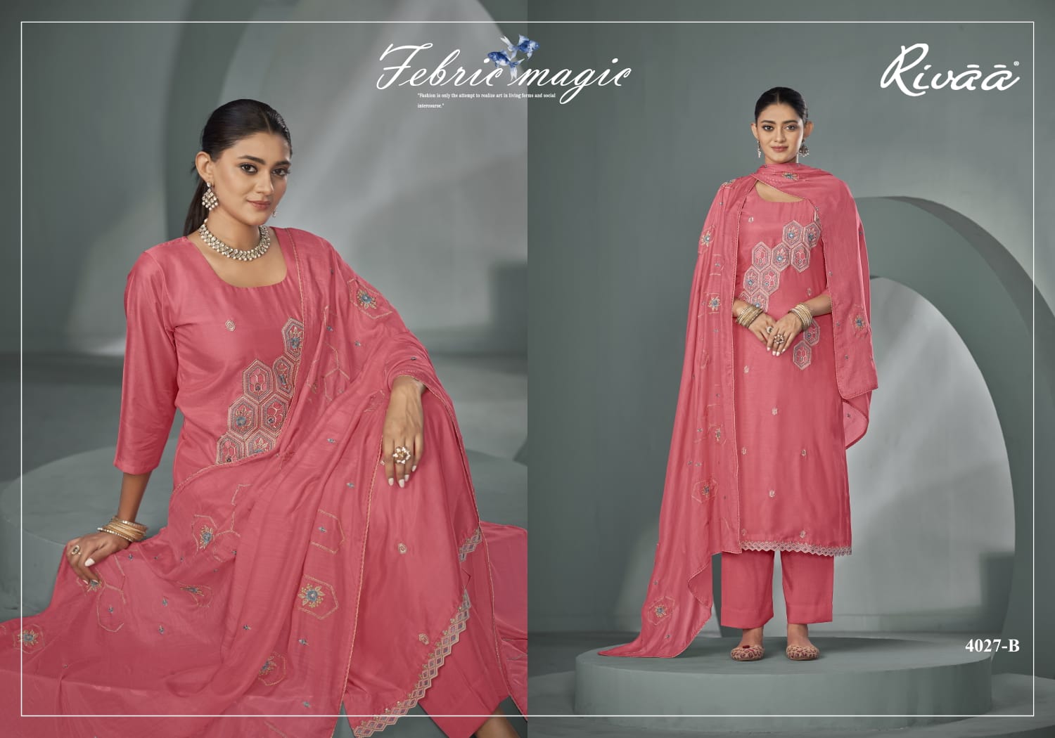 Bella 2 Rivaa Pure Bemberg Pant Style Suits Exporter Gujarat