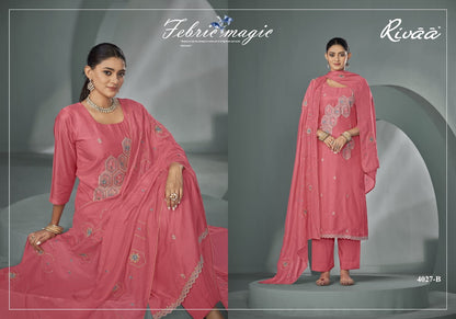 Bella 2 Rivaa Pure Bemberg Pant Style Suits Exporter Gujarat