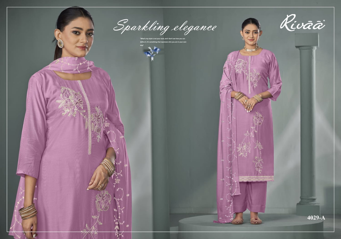 Bella 2 Rivaa Pure Bemberg Pant Style Suits Exporter Gujarat