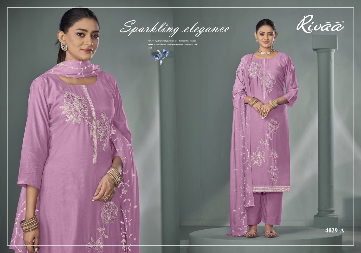 Bella 2 Rivaa Pure Bemberg Pant Style Suits Exporter Gujarat