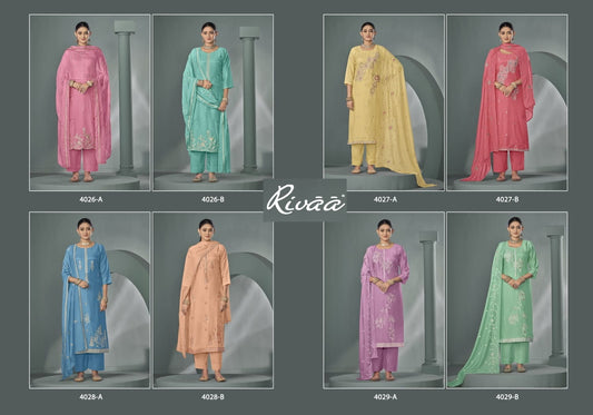 Bella 2 Rivaa Pure Bemberg Pant Style Suits Exporter Gujarat