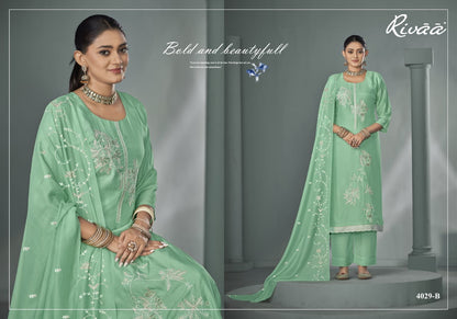 Bella 2 Rivaa Pure Bemberg Pant Style Suits Exporter Gujarat