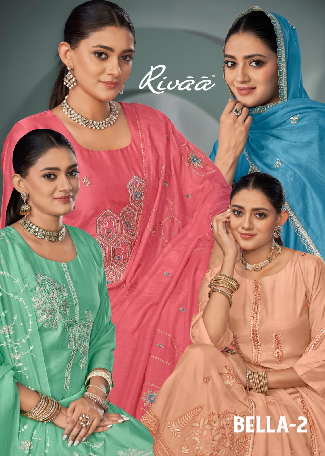 Bella 2 Rivaa Pure Bemberg Pant Style Suits Exporter Gujarat