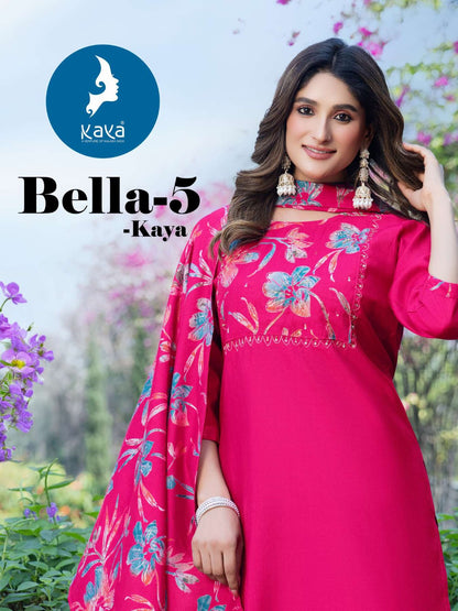 Bella 5 Kaya Vertican Readymade Pant Style Suits Exporter Ahmedabad