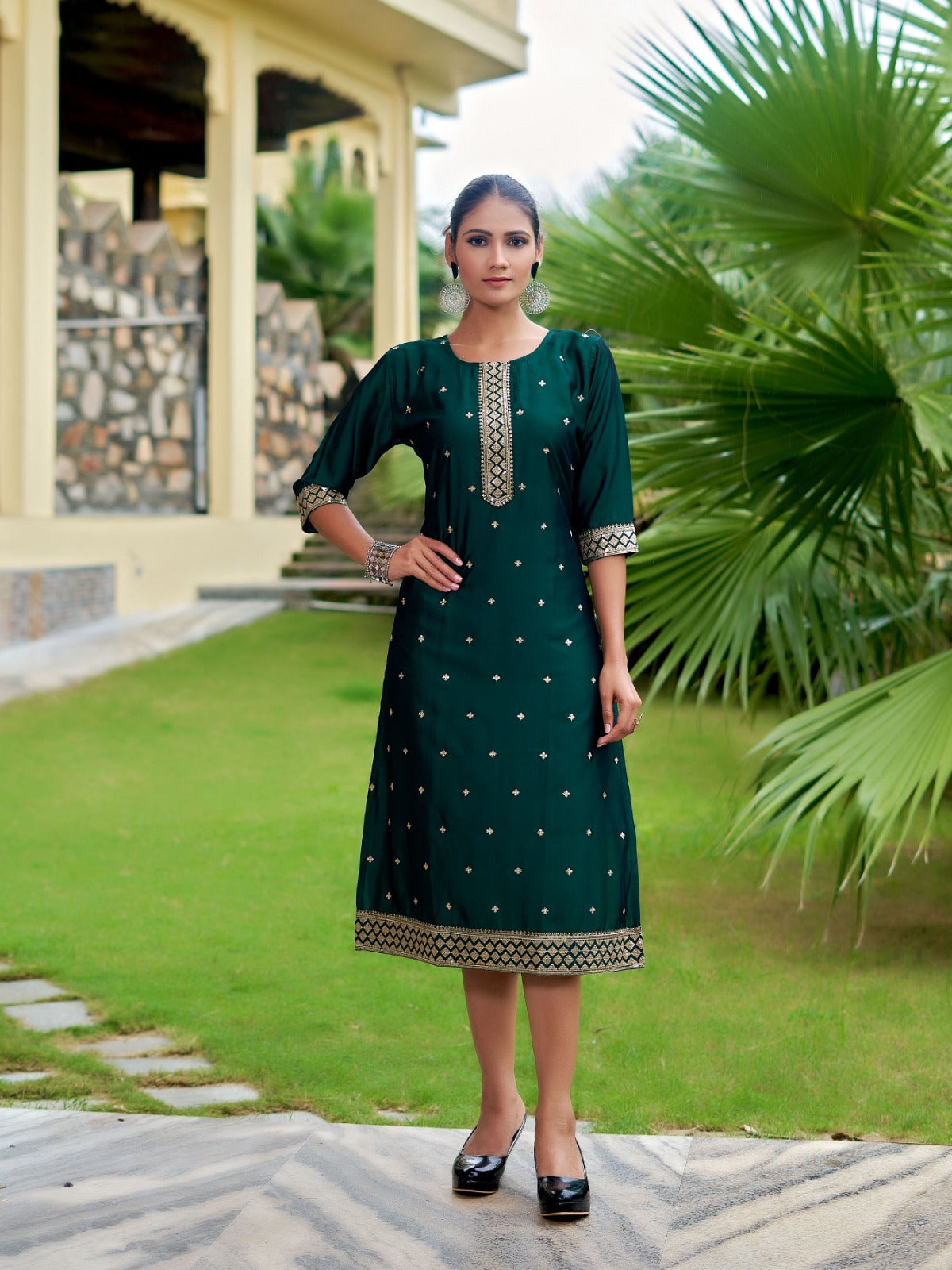Bella Aanchi Silk Straight Cut Kurtis Wholesale Rate