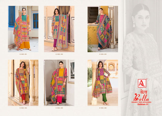Bella Edition 11 Alok Muslin Pant Style Suits Wholesale Price