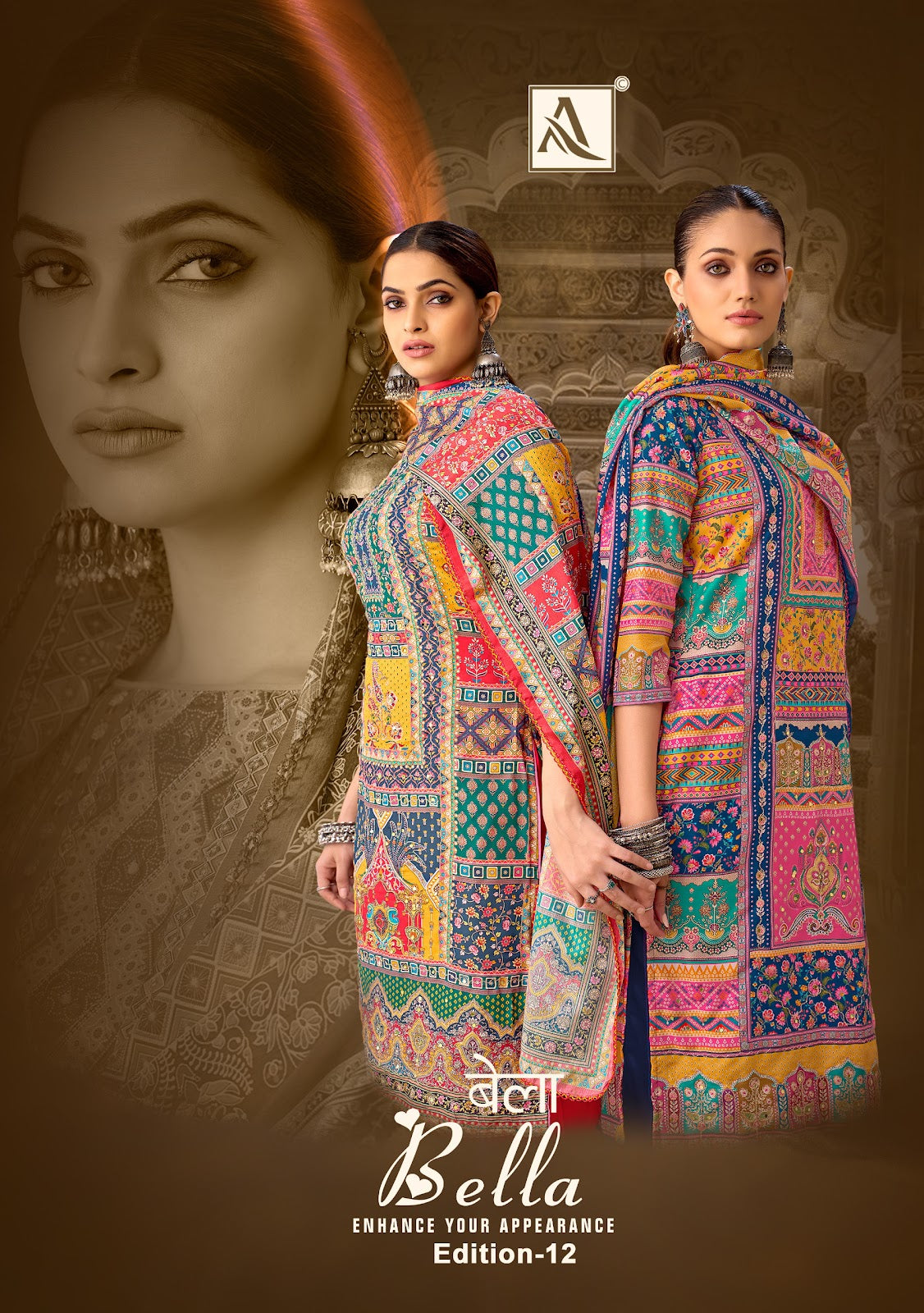 Bella Edition 12 Alok Muslin Karachi Salwar Suits Manufacturer India
