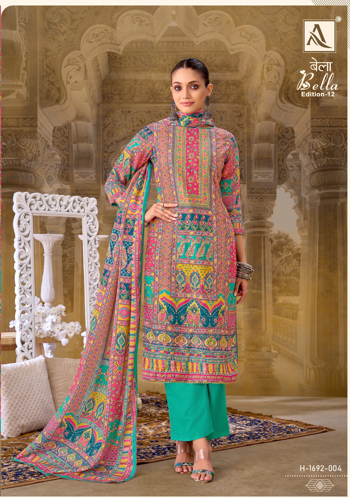 Bella Edition 12 Alok Muslin Karachi Salwar Suits Manufacturer India
