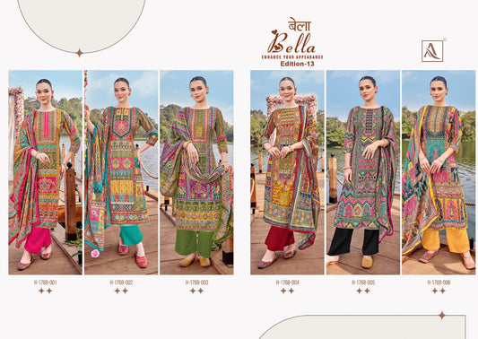 Bella Edition 13 Alok Muslin Karachi Salwar Suits Wholesaler