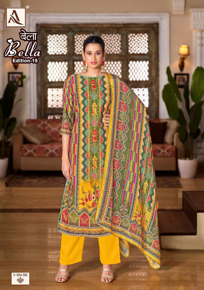 Bella Edition 15 Alok Pure Maslin Karachi Salwar Suits Supplier
