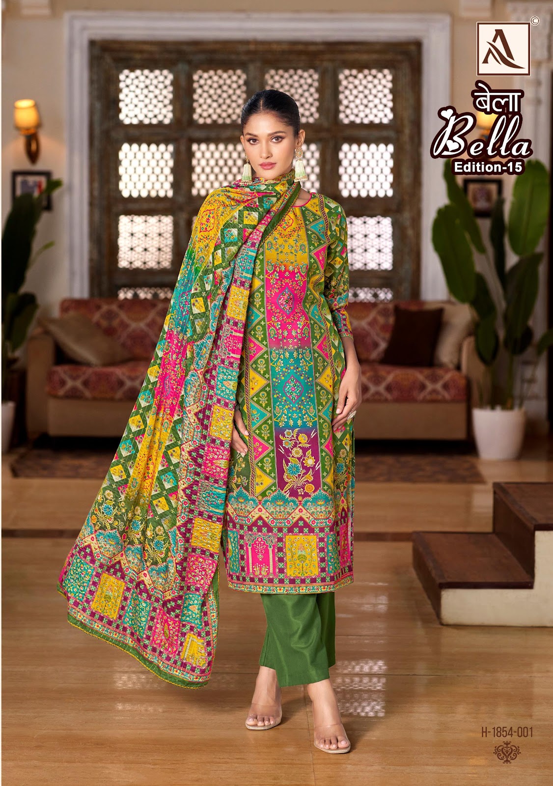 Bella Edition 15 Alok Pure Maslin Karachi Salwar Suits Supplier
