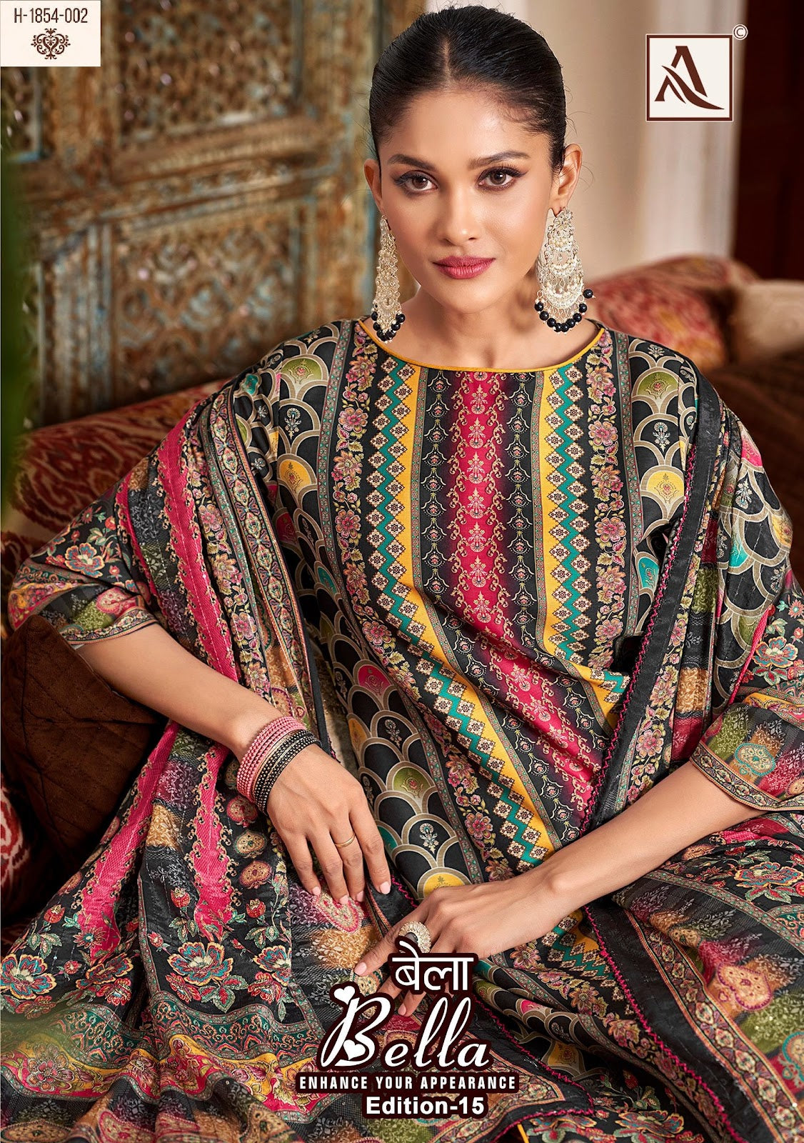Bella Edition 15 Alok Pure Maslin Karachi Salwar Suits Supplier