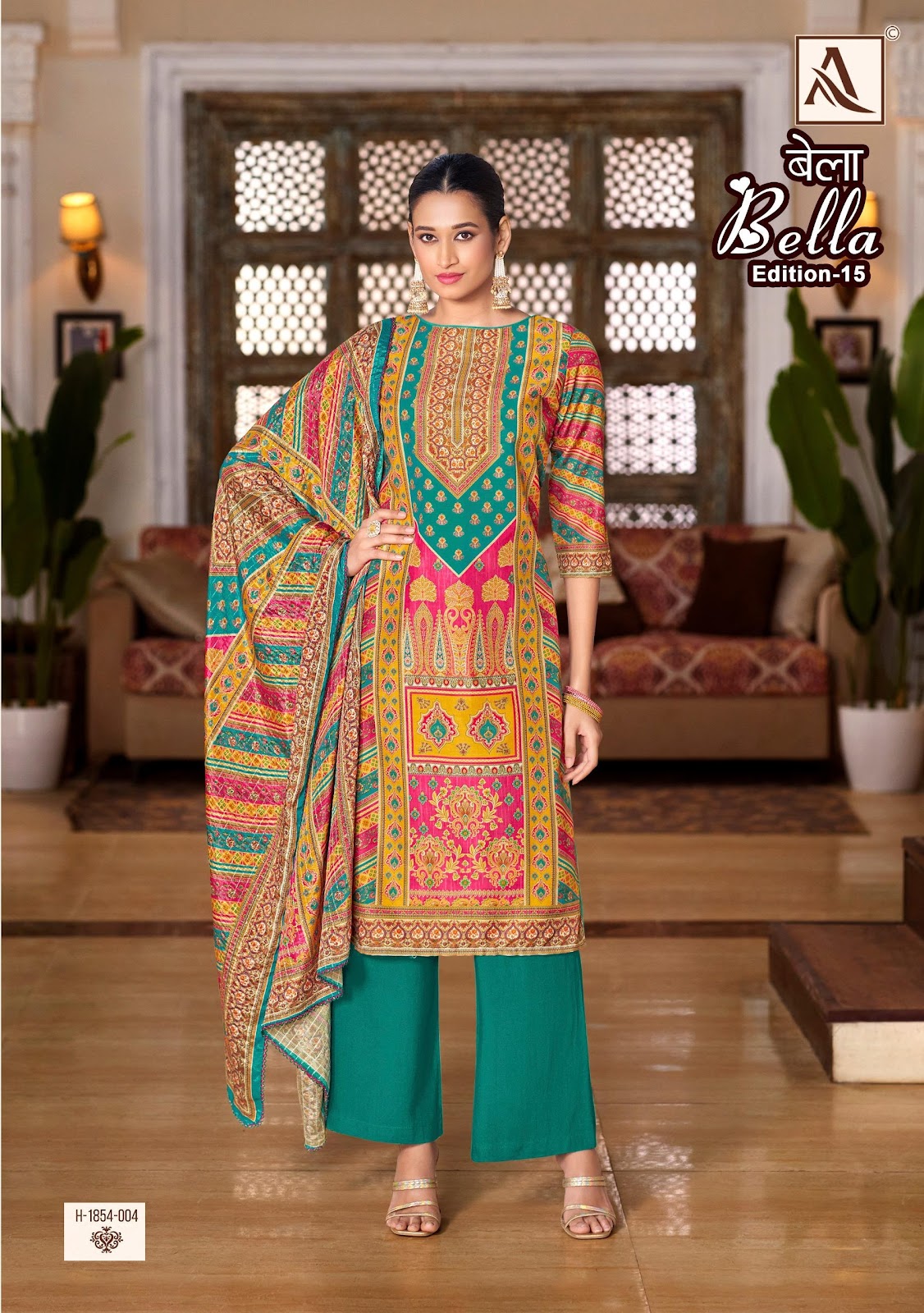 Bella Edition 15 Alok Pure Maslin Karachi Salwar Suits Supplier