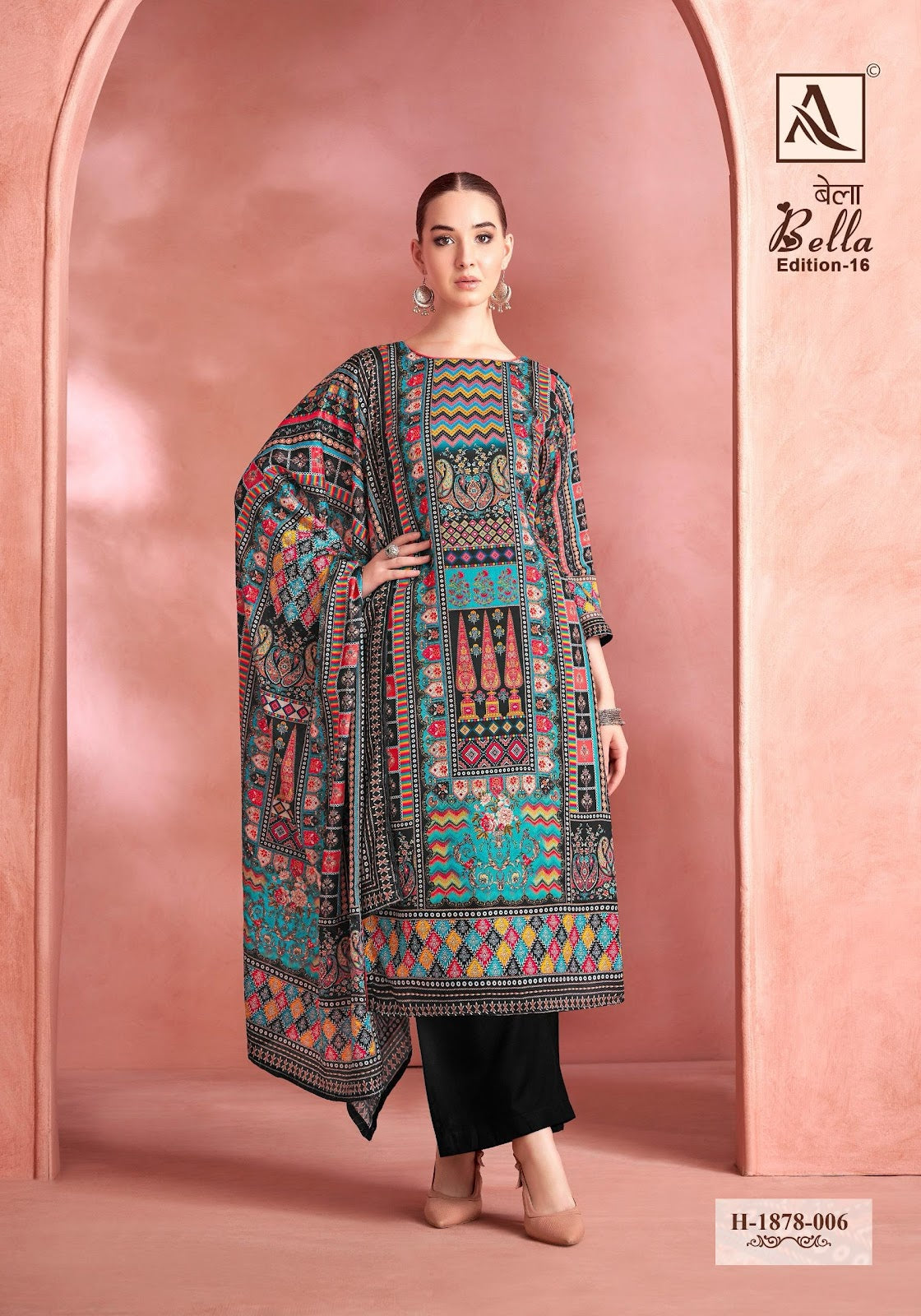 Bella Edition 16 Alok Pure Muslin Karachi Salwar Suits Manufacturer India