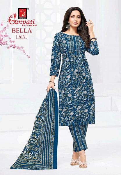 Bella Pant Vol 8 Ganpati Pure Cotton Cotton Dress Material Exporter India